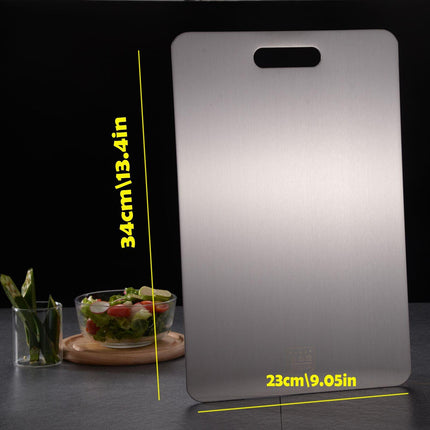 Stainless Titanium Steel Anti-Bacterial Mildew-Proof Cutting Chopping Board 23 x 34cm.