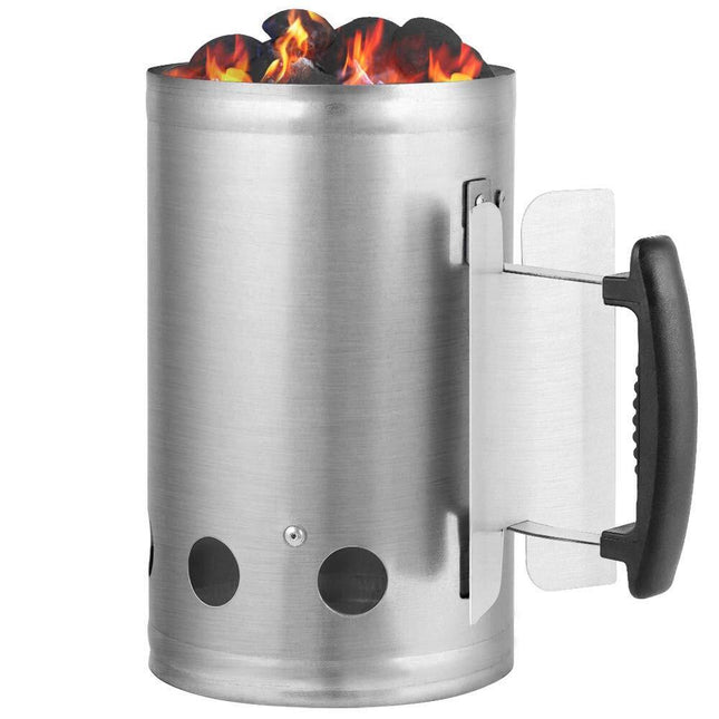 Large Chimney Starter Firewood Quick Rapid Charcoal Lighter Stove For Barbecue.