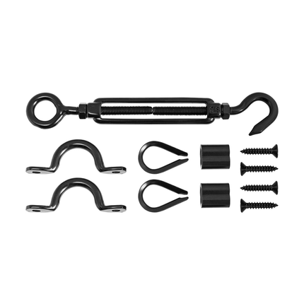 Pinnacle Hardware 316 Stainless Steel Marine Grade Hook/Eye Turnbuckle Black Balustrading Kit.