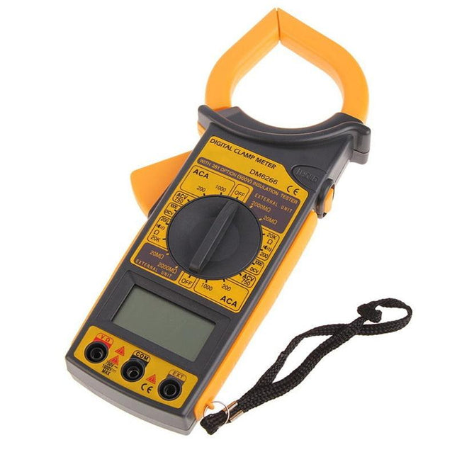 Digital Clamp Meter AC/DC Voltage Resistance Frequency DM6266 - Batteries Incl..