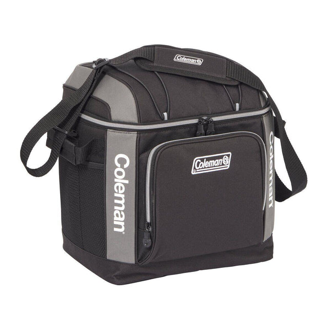 Coleman 30 Can Soft Cooler Insulated Outdoor Camping Picnic Bag in Black.