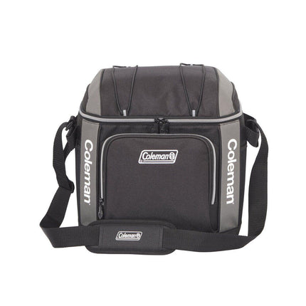 Coleman 30 Can Soft Cooler Insulated Outdoor Camping Picnic Bag in Black.