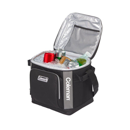 Coleman 30 Can Soft Cooler Insulated Outdoor Camping Picnic Bag in Black.