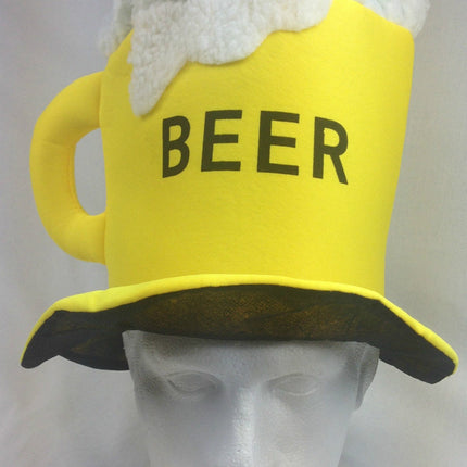 BEER HAT Drinking Mug Party Costume Accessory Fancy Dress Cap Halloween Unisex.