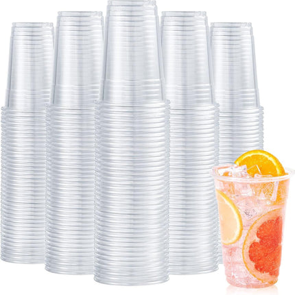 540x 16oz (480ml) Premium Plastic Clear Cups Extra Strong PET BPA Free.