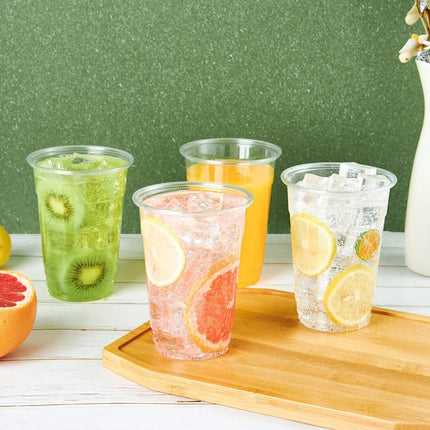 540x 16oz (480ml) Premium Plastic Clear Cups Extra Strong PET BPA Free.