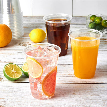 540x 16oz (480ml) Premium Plastic Clear Cups Extra Strong PET BPA Free.