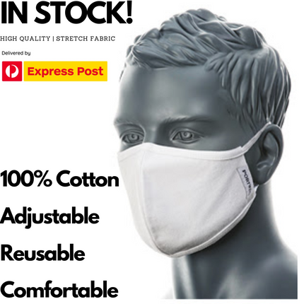 100% Cotton Face Mask Washable Reusable Mask Protect Anti-Microbial Fabric Mouth Cover.