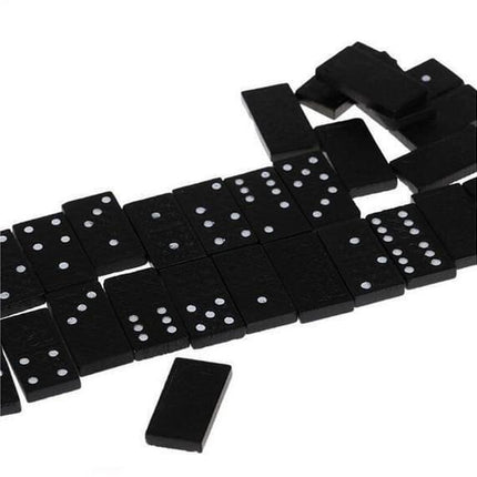 Domino Set Wooden Box Kids Children Traditional Toy 28 Dominoes.