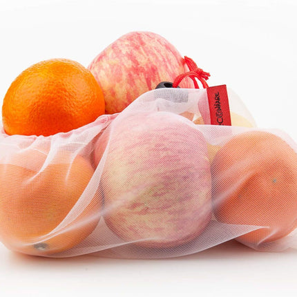 Set of 10 ECOCLAND Reusable Mesh Produce Bags Fruit Grocery Storage Washable Eco Bag.