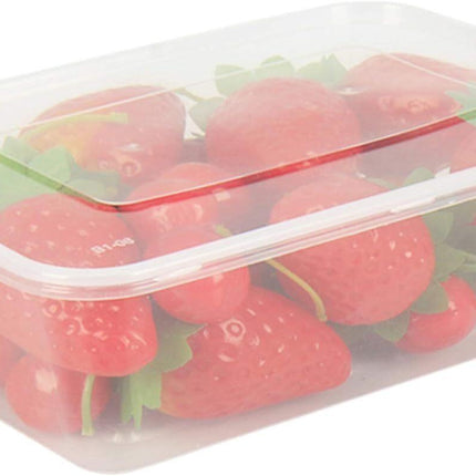 96pcs 2000ml Reusable Food Containers Plastic Meal Prep Storage w/ Lids - BPA Free (246*157*67mm).