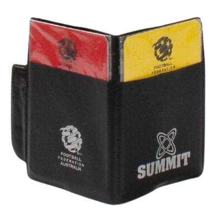 FFA Soccer Referee Cards Wallet Football Australia Endorsed Yellow Red Umpire.