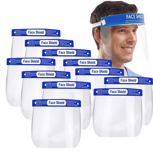 12x Safety Full Face Shield Clear Glasses Anti-Fog Eye Protector Shop Dental.