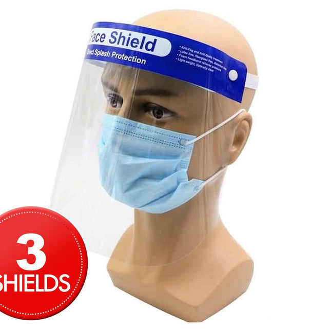 3x Safety Full Face Shield Clear Glasses Anti-Fog Eye Protector Shop Dental.