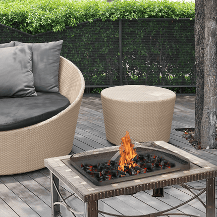 30" Square Slate Tile Fire Pit Outdoor Patio Heater Fireplace.