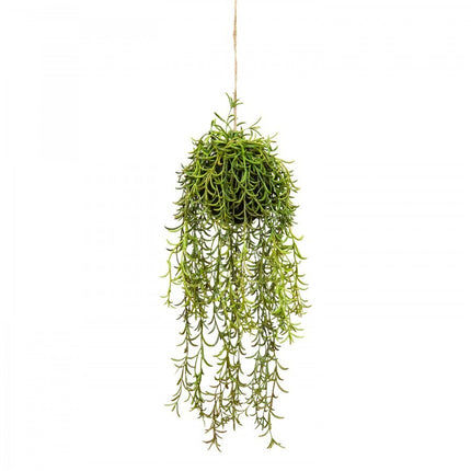 60cm Moss Ball w Senecio Hanging Artificial Plant Flower (with Rope) Fake.