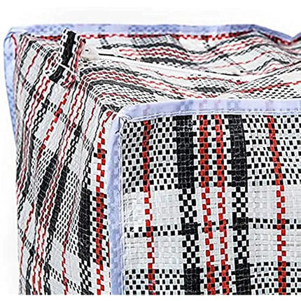 1x Large Stripe Bag Packing Storage Strip Zip Shopping Travel Check House Moving 90cm x 78cm x 25cm.