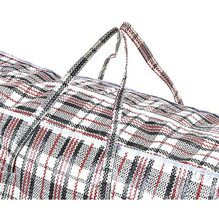 1x Large Stripe Bag Packing Storage Strip Zip Shopping Travel Check House Moving 90cm x 78cm x 25cm.