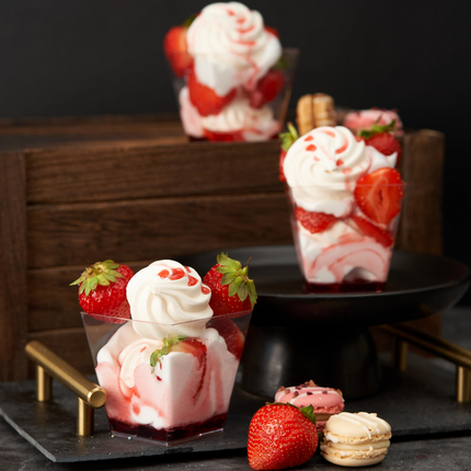 288x Premium Plastic Square Dessert Cups BPA Free Extra Strong Bulk.