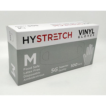 1000x Clear Disposable Vinyl Gloves Powder Free Latex Free Bulk - 1 Box - M.