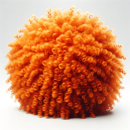 Jannik Sinner Inspired Wig Curly Afro Party Costume Tennis Dress Up - Orange.