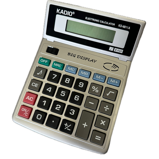 Desktop Electronic Calculator Basic 8-Digit Dual Power LCD Display for Office Business.