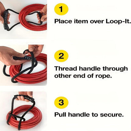 24-Inch Heavy-Duty Storage Strap with Handle – Cord, Hose & Cable Organiser.