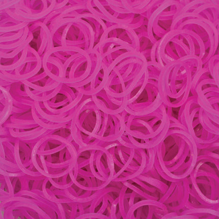4800 LOOM BANDS Rubber Refill Kit DIY Magical Bracelet 192 S Clips 16 Hooks BULK - Plain Hot Pink.