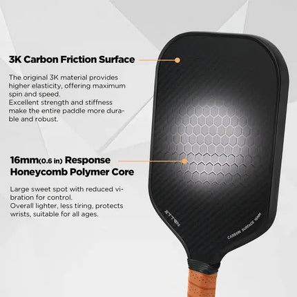 3K Graphite Carbon Fiber Pickleball Paddles Pickle Ball Racket Racquet.