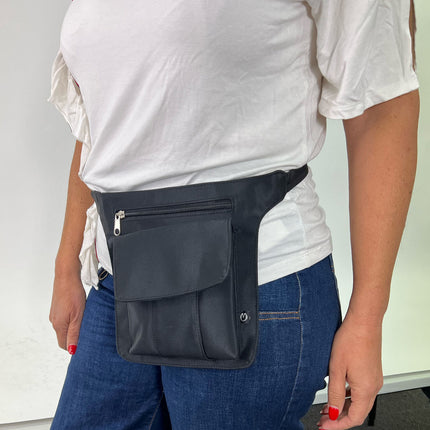 Pierre Cardin Inspired Milleni Luggage Bag Large in Blue + Milleni Waist Bag (2 Items).