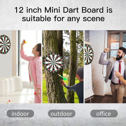 12" Dartboard Dart Board with Steel Darts Professional Competition Party Game.