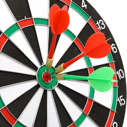 12" Dartboard Dart Board with Steel Darts Professional Competition Party Game.