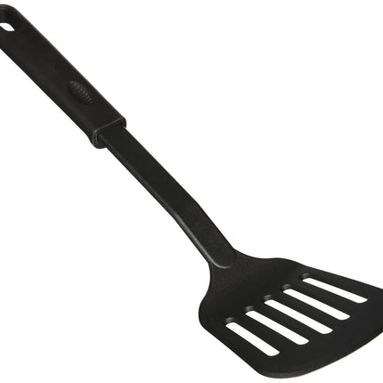 32cm Nylon Slotted Non-Stick Serving Spatula Cooking Tool Utensil in Black.