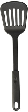 32cm Nylon Slotted Non-Stick Serving Spatula Cooking Tool Utensil in Black.