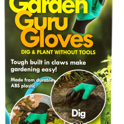 Garden Guru Waterproof and Puncture Resistant Gloves w Claws Digging.