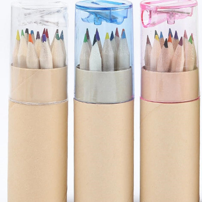 18pcs Mini Colour Pencils Junior Artist Coloured Pencils Kids Drawing Pencil.