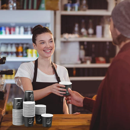 2400 Disposable Coffee Cups 4oz Extra Strong Takeaway Paper Take Away Bulk.