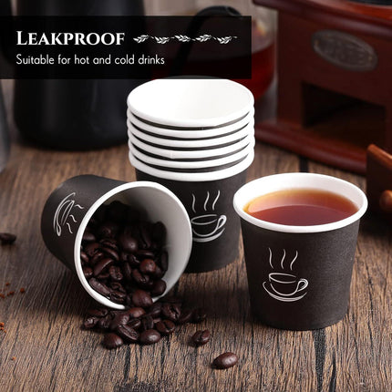 2400 Disposable Coffee Cups 4oz Extra Strong Takeaway Paper Take Away Bulk.