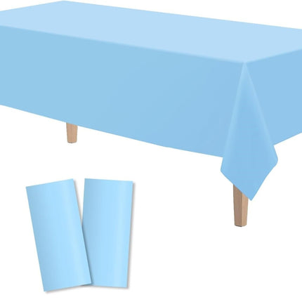 Table Cloth Cover Reusable & Washable Xmas Party 137cm x 274cm (54"x108") in Sky Blue.