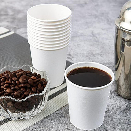 1000pcs 6oz Premium White Paper Coffee Takeaway Cups Bulk.