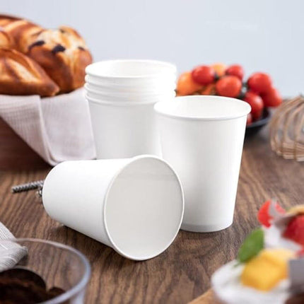 1000pcs 6oz Premium White Paper Coffee Takeaway Cups Bulk.