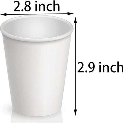 1000pcs 6oz Premium White Paper Coffee Takeaway Cups Bulk.