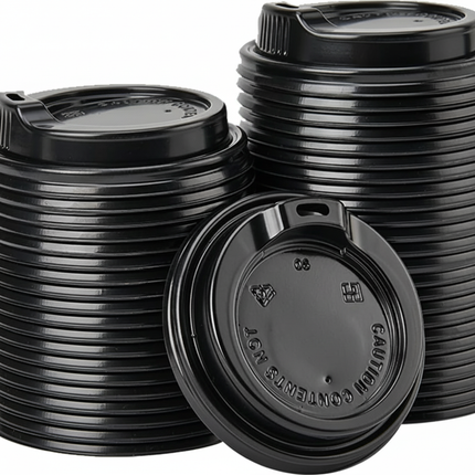 1000x Plastic Coffee Cup Sip Lids Suits 8oz/10oz Cups Take Away Bulk 80mm.