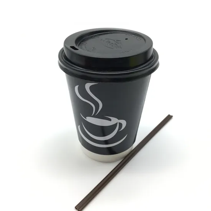 540x Disposable Coffee Cups with Lids 8oz Strong Takeaway Paper Take Away Bulk.