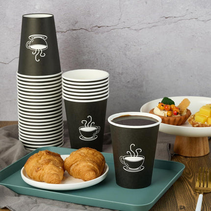 540x Disposable Coffee Cups with Lids 8oz Strong Takeaway Paper Take Away Bulk.