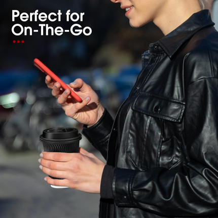 360x Triple Wall Paper Coffee Cups w/Lids (12oz) Disposable Takeaway Bulk in Black.