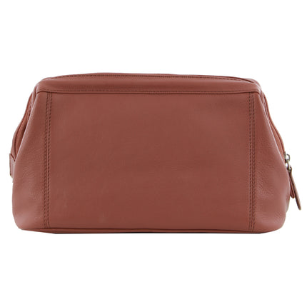 Pierre Cardin Mens Rustic Leather Toiletry Case Bag Travel - Casia Rose.