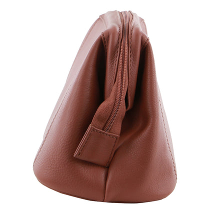 Pierre Cardin Mens Rustic Leather Toiletry Case Bag Travel - Casia Rose.