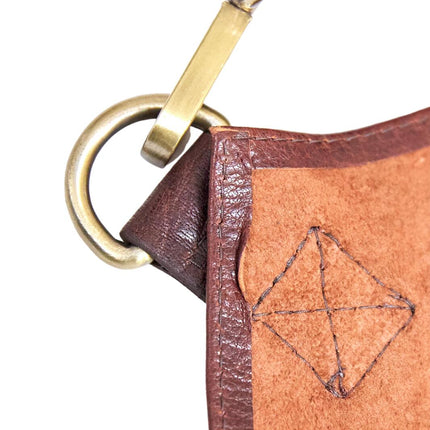 Pierre Cardin Professional Leather Apron Butcher Woodwork Hairdressing Barber Chef - Chestnut.