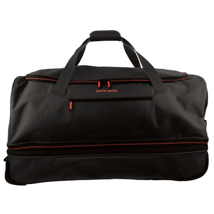 Pierre Cardin Trolley Bag Large Soft Travel Luggage Wheeled Duffle 82cm - Black.